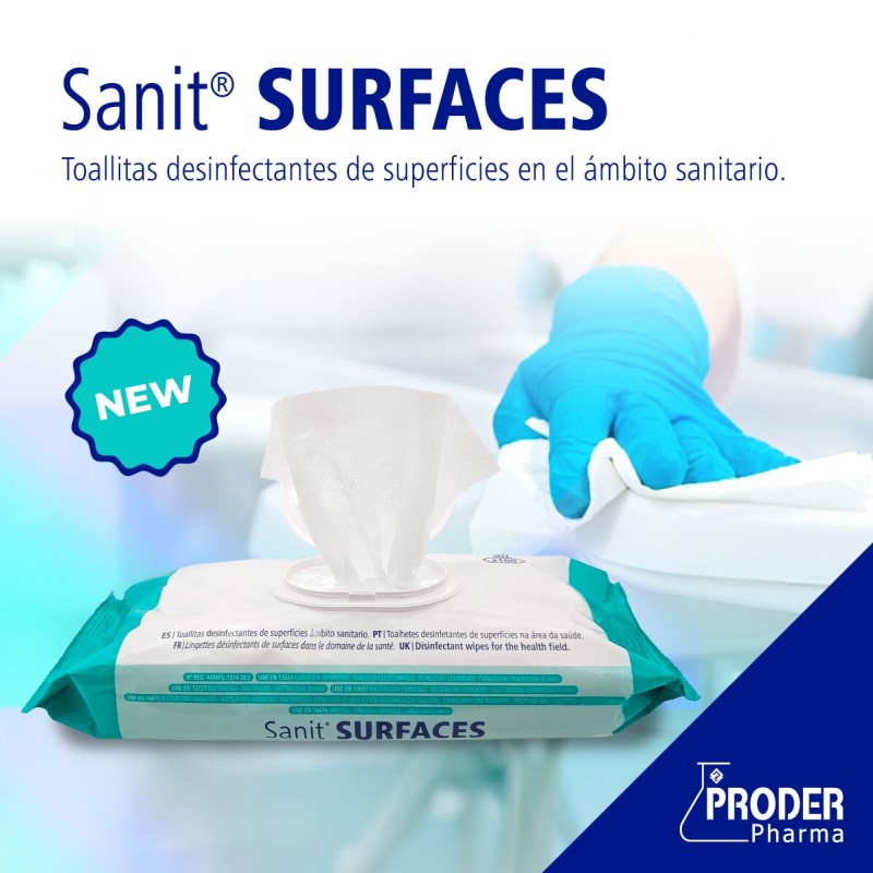 Sanit SURFACES Toallitas Desinfectantes de Superficies - Imagen 2