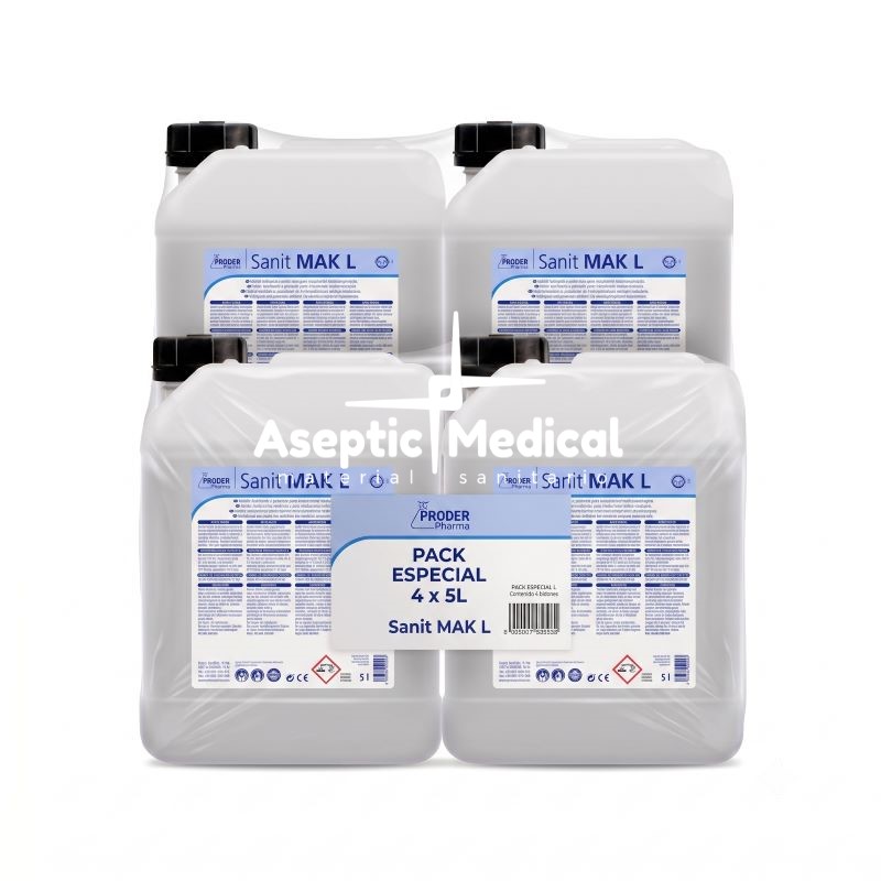 Sanit MAK L. LUBRICANTE para instrumental médico-quirúrgico. Pack de 4 envases de 5 litros - Imagen 2